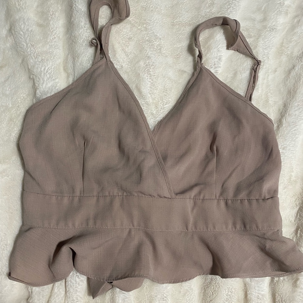 Fav Lux Ruffle Wrap Style Crop Top